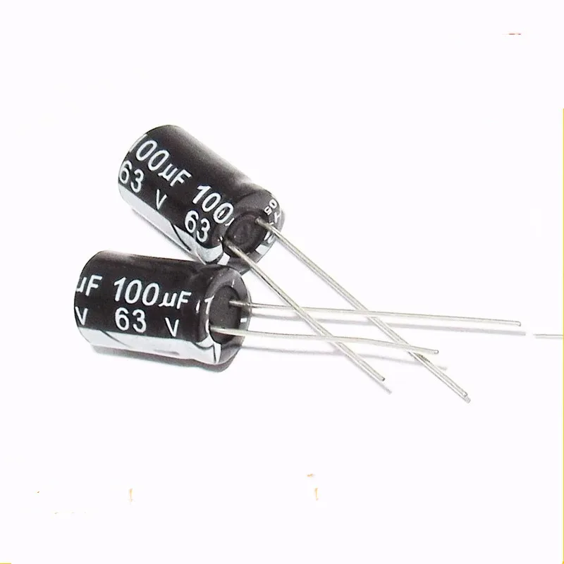 100 МКФ63 В В алюминиевый электролитический конденсатор Размером 10*13 ММ63V100UF Подключаемый модуль Новый Оригинальный Высокого качества (10 ШТ.)