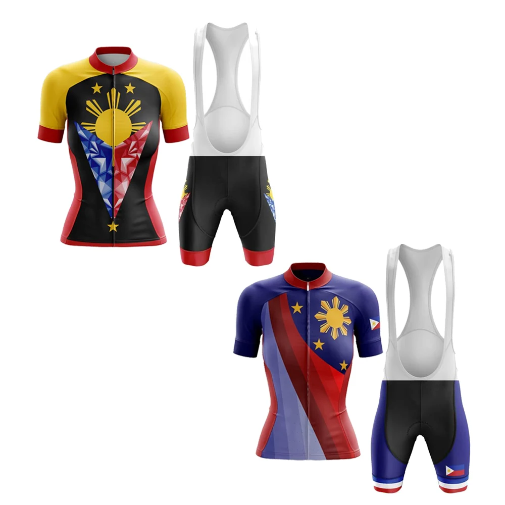Модный классический женский комплект из майки для велоспорта на Филиппинах, летняя спортивная одежда для шоссейных велосипедных гонок Pro Team MTB, велосипедная одежда