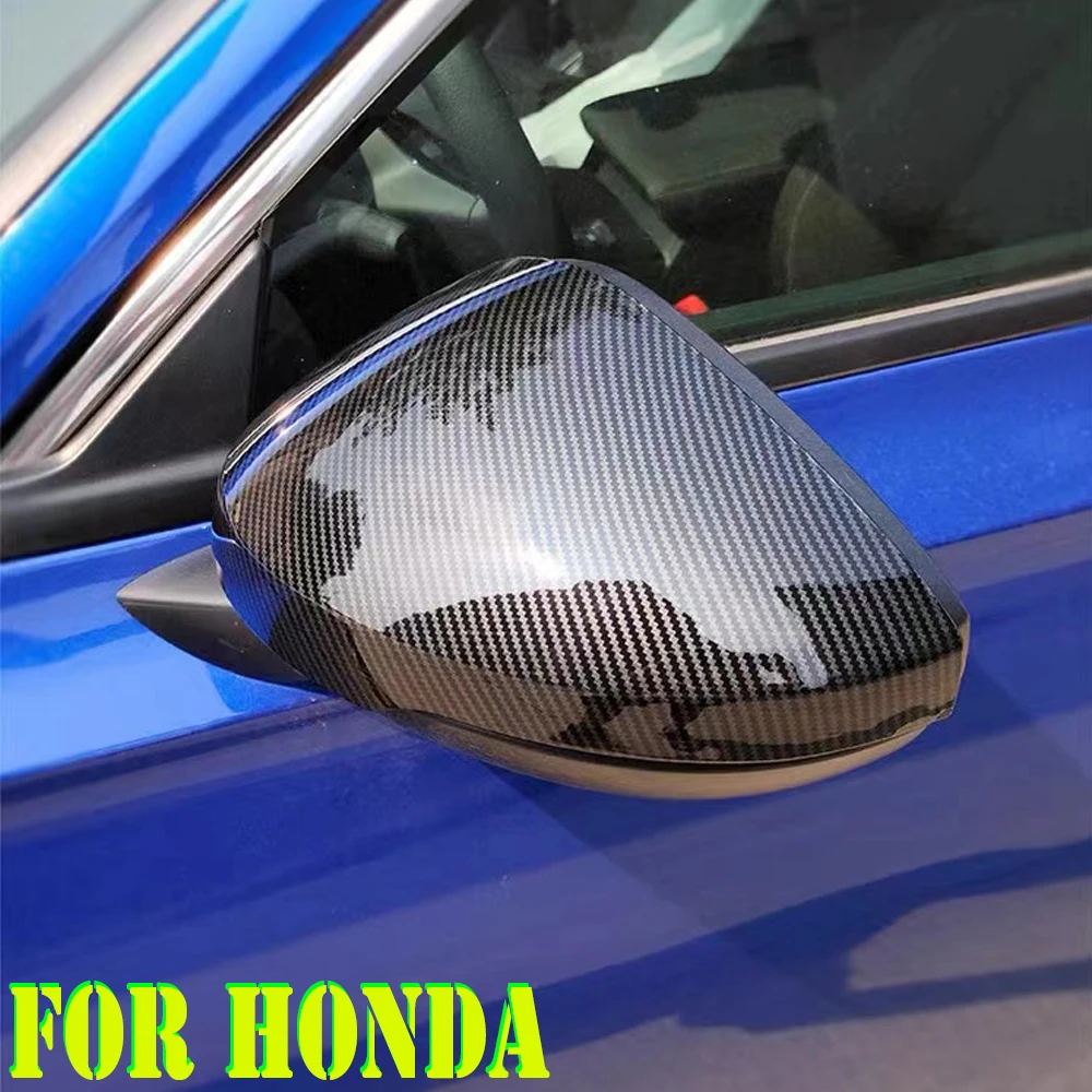 автомобильные аксессуары 2шт для Honda Civic 11-го поколения 2022 Внешняя крышка зеркала заднего вида из углеродного волокна, черная крышка корпуса зеркала
