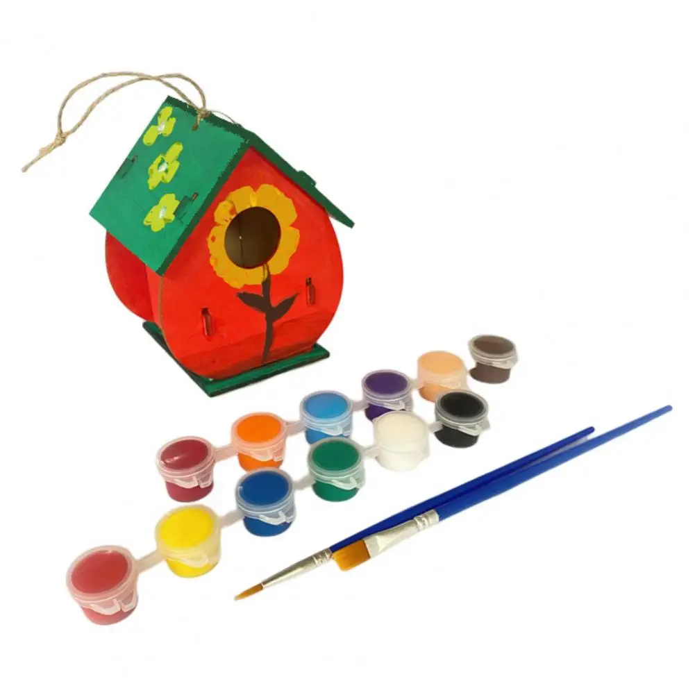 1 Комплект конструктора птичьего домика, детский набор для рисования скворечника 