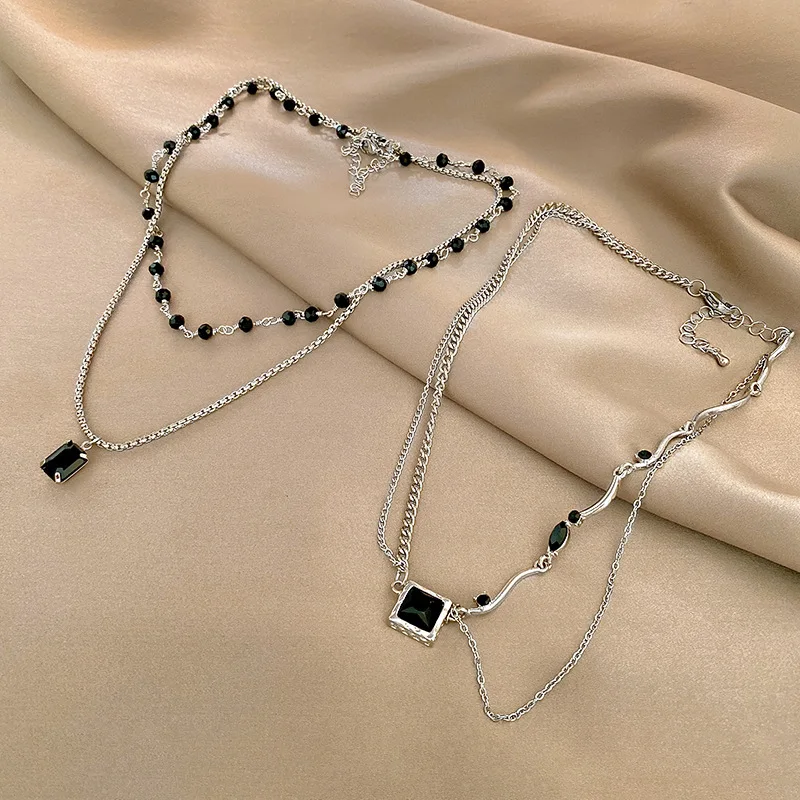 Персонализированное двухслойное ожерелье с цирконом для женщин, трендовое ожерелье с подвеской Design Sense