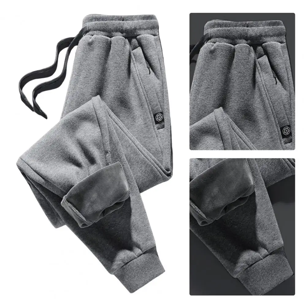 Повседневные спортивные брюки с карманами, которые можно стирать, сохраняющие тепло, на шнуровке, с завязками на щиколотках, мужские спортивные брюки для занятий спортом