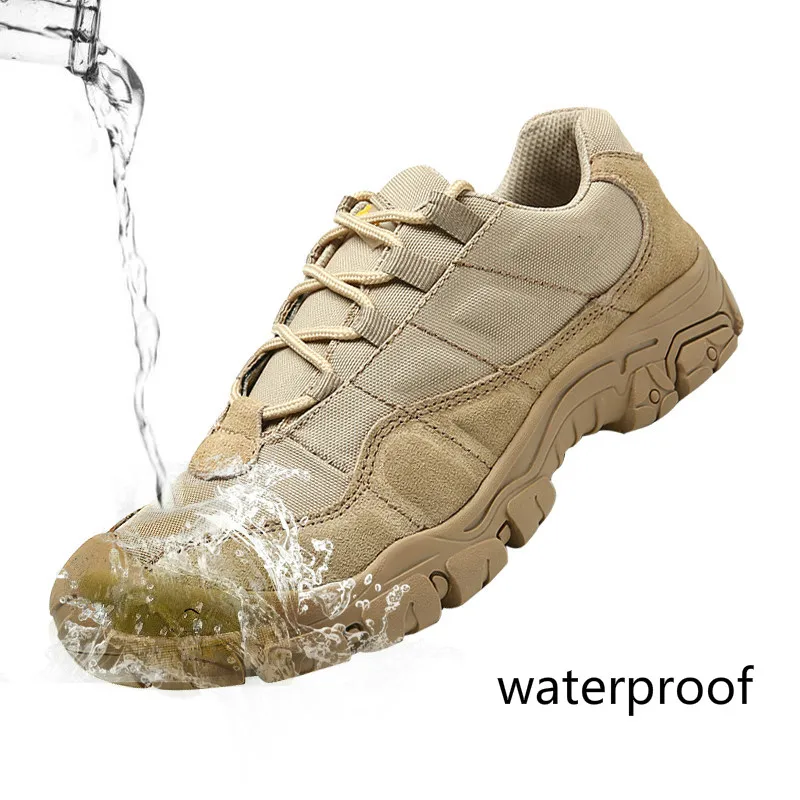 Уличная мужская походная обувь, водонепроницаемые дышащие тактические армейские ботинки, тренировочные кроссовки для пустыни, противоскользящие треккинговые ботинки