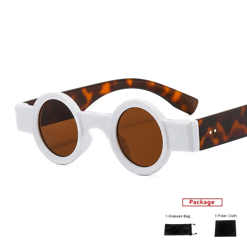 mimiyou Круглые солнцезащитные очки в стиле панк, женские солнцезащитные очки с заклепками в стиле ретро, мужские очки-пилоты, модные очки бренда UV400, оттенки для очков
