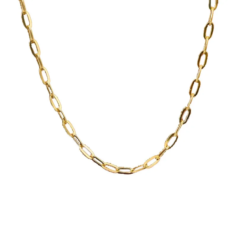 Ожерелье из настоящего желтого золота 18 Карат XF800, колье с цепочкой Au750, Изысканные ювелирные изделия, модный подарок на Годовщину для женщины X627