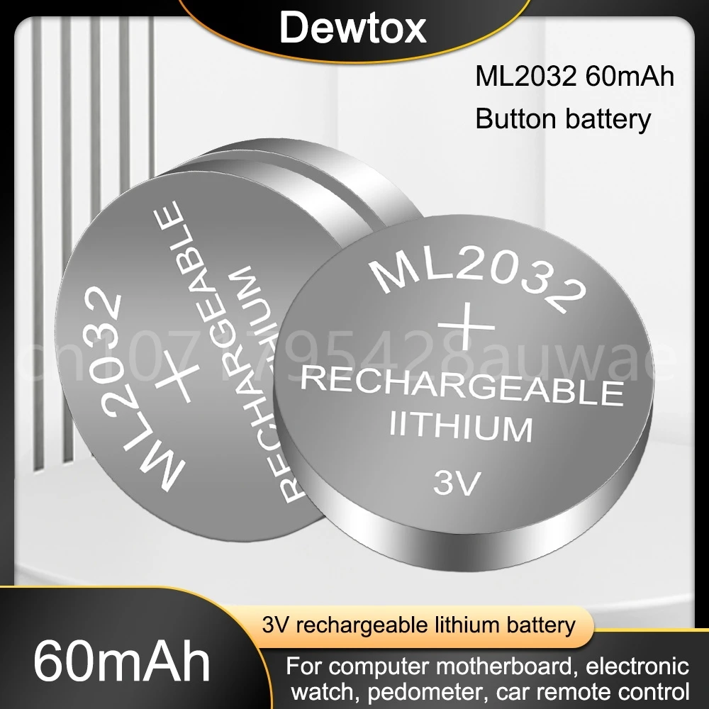 10-100ШТ Новый оригинальный ML2032 3v Аккумуляторная батарея Литиевая батарея кнопки Может заменить CR2032