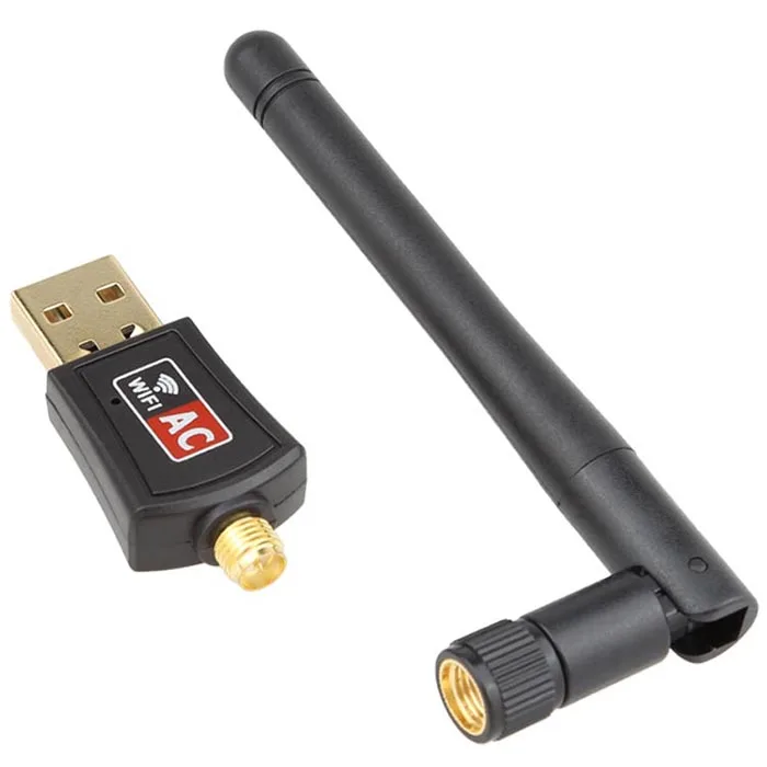 802.11B/G/ N / AC Двухдиапазонный 600 Мбит/с RTL8811CU Беспроводной USB WiFi Адаптер dongle с 2,4 G и 5,8 G Внешней WiFi Антенной для Android