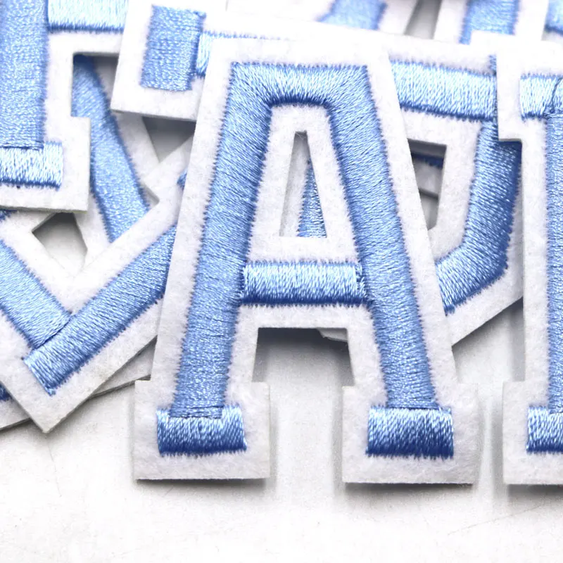 A-Z Haze Синяя Нашивка с английскими буквами, 3D Вышитые Наклейки, Нашивка Для одежды, Нашивка с Надписью 