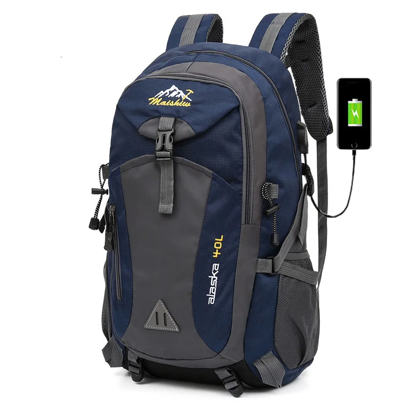 40-литровая спортивная сумка для активного отдыха, Альпинистский Походный рюкзак для скалолазания, мужской Водонепроницаемый мужской рюкзак, дорожная сумка, походная сумка через плечо