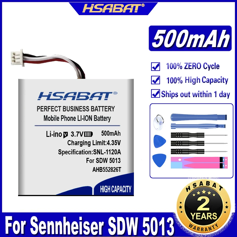 Аккумулятор HSABAT AHB552826T 500 мАч для Гарнитуры Sennheiser SDW 5013,5014,5015,5016