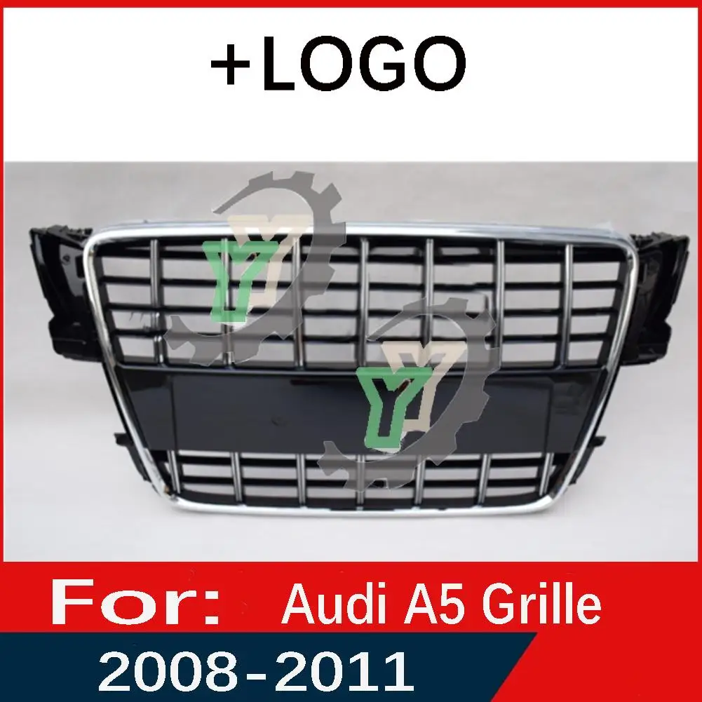 Для Audi A5 2008 2009 2010 2011 Решетка переднего бампера Автомобиля Центральная Панель Для укладки Верхней решетки (модифицирована для стиля S5)