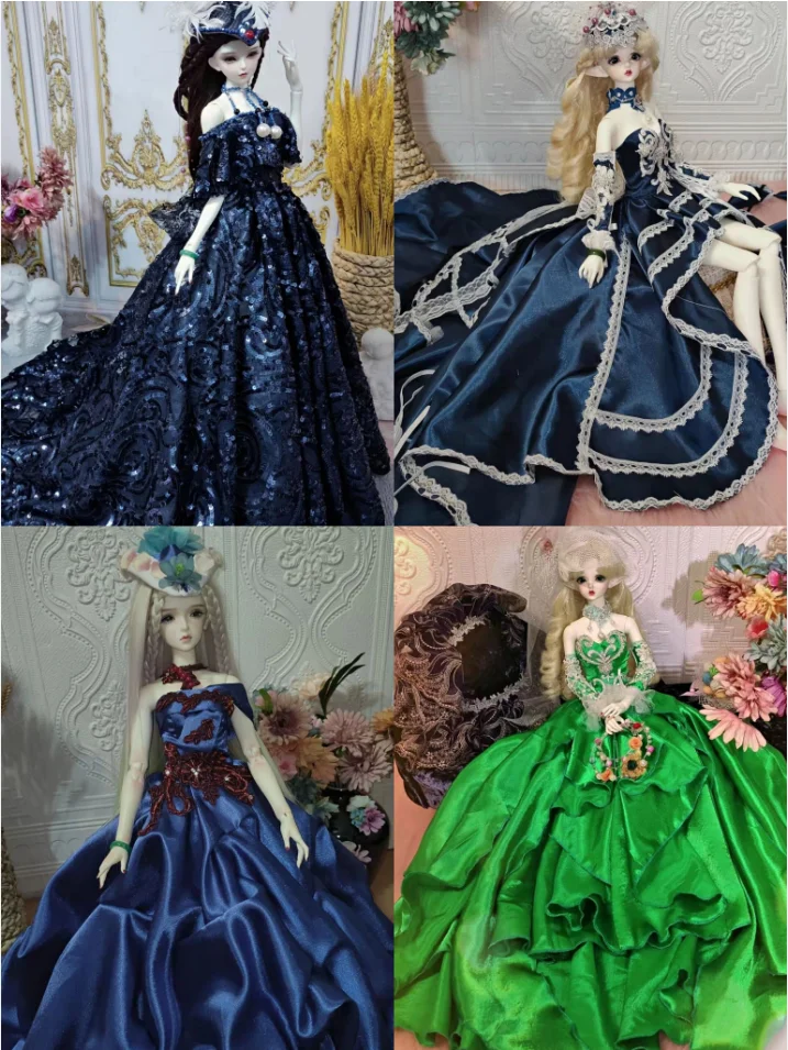 Платье для куклы BJD подходит только для 1/3 куклы Продаем одежду зеленого цвета