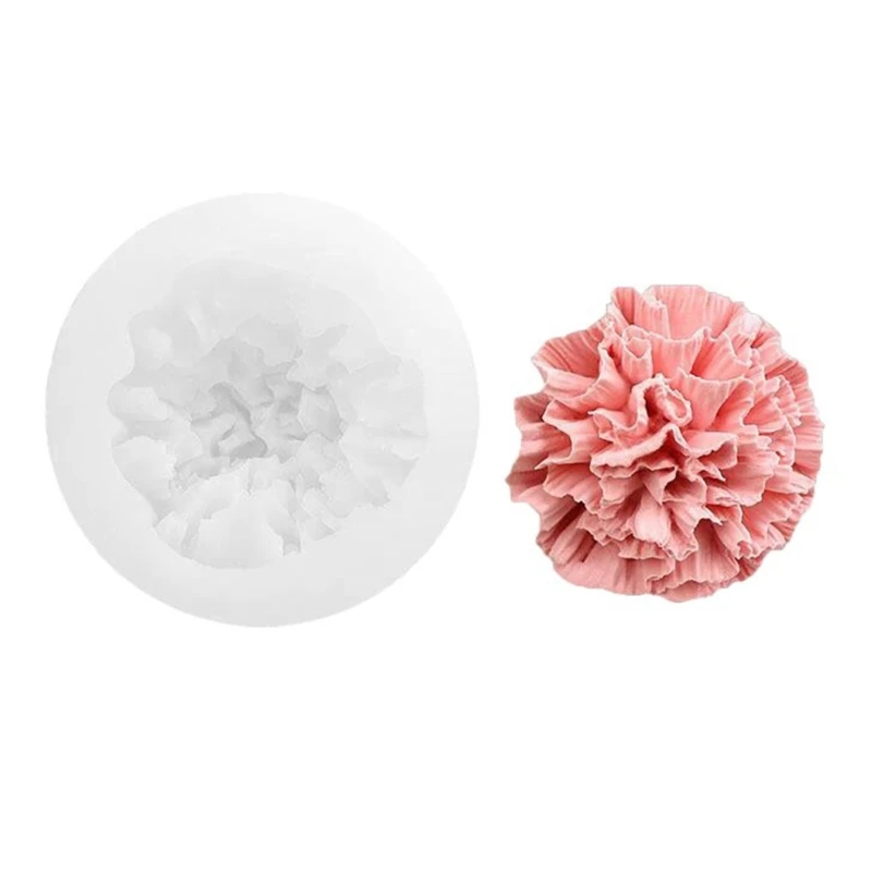 594C Силиконовая форма с 3D цветком гвоздики для изготовления ароматерапевтических свечей, Форма для мыла своими руками
