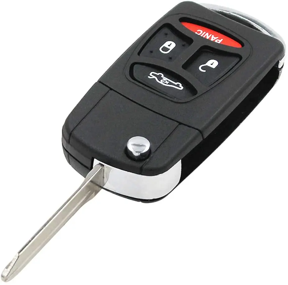 Складной Флип Дистанционный Автомобильный Ключ Shell Case Fob 4 Кнопки для Chrysler Dodge Jeep Commander Compass Liberty