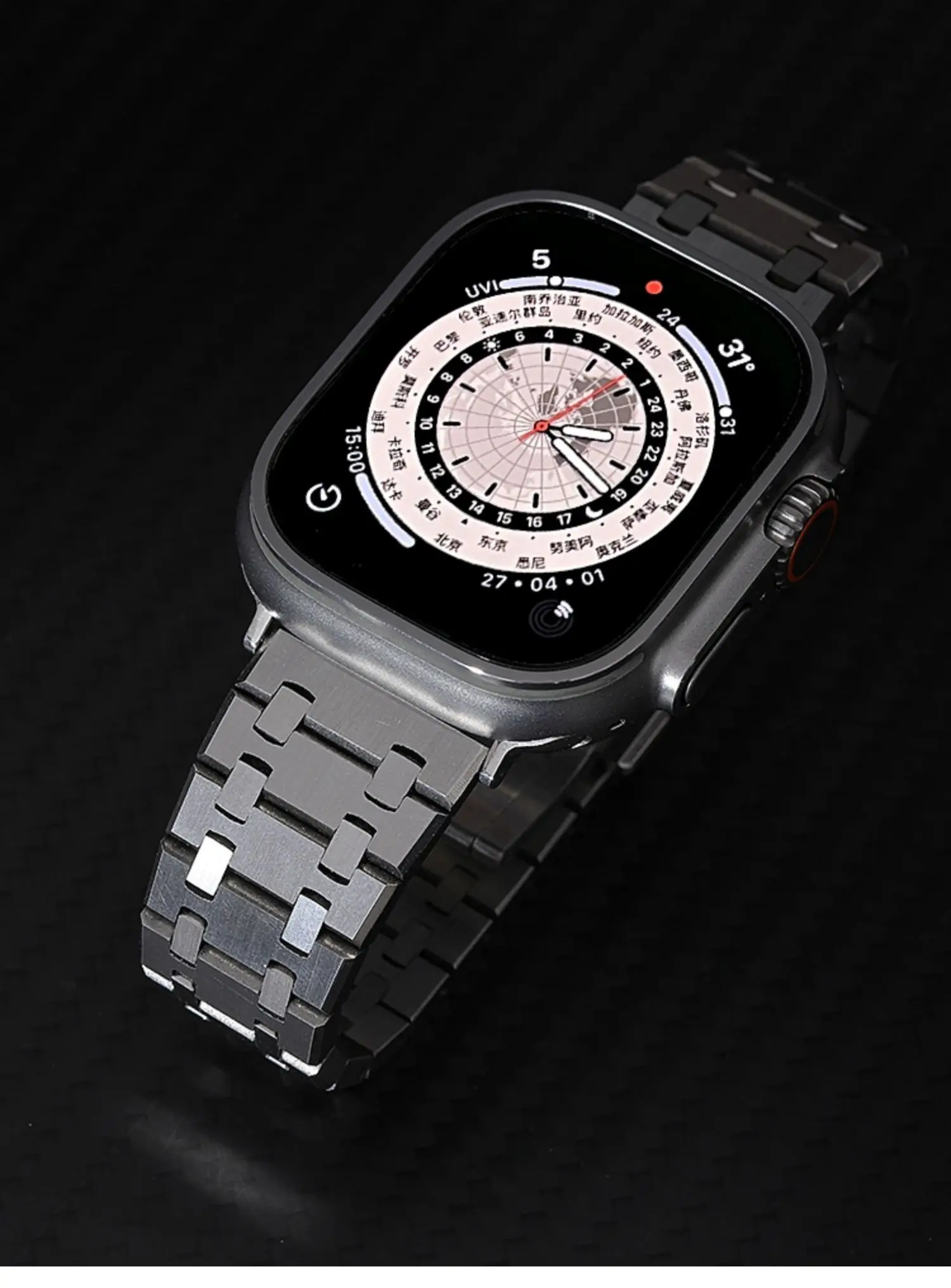 Роскошный Комплект Модификации Модного Ремешка для Apple Watch Ultra Series 8 7 49 мм 45 мм 41 мм для iWatch 6 5 4 3 SE 44 мм 40 мм Металлический Браслет