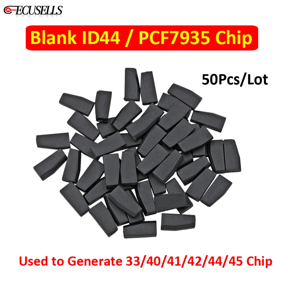 50 шт./лот Пустой керамический чип для ключей автомобиля ID44 для генерации чипа 33/40/41/42/44/45 (вторичный рынок) Аналогично чипу PCF7935AA PCF7935AS