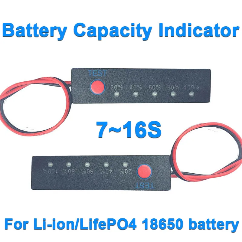 7S 8S 10S 13S LiFePO4/Литий-ионные Аккумуляторные блоки Индикатор Емкости Батареи Измеритель Уровня Мощности Модуль Тестера Панель Дисплея