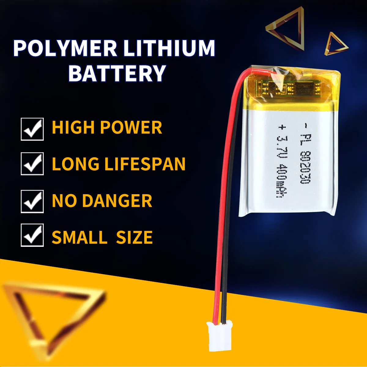 3,7 В 802030 Lipo литий-полимерные аккумуляторы 400 мАч Литий-ионный аккумулятор Замена для Bt гарнитуры Игрушки MP3