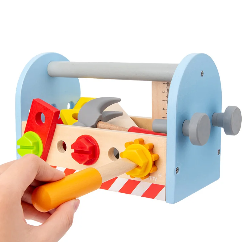 Детская деревянная имитация Корзины для инструментов для ремонта, Разборка, Сборка, Детские развивающие игрушки, Практические навыки, Игрушка в подарок