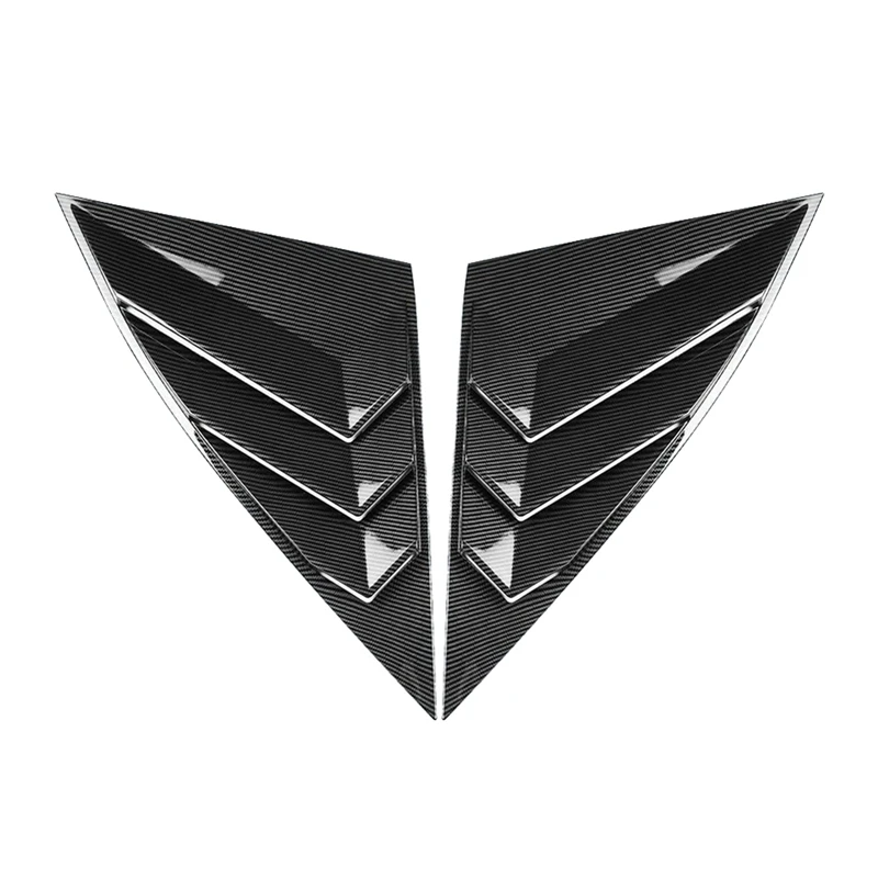 Для Hyundai Tucson 2021-2023 Жалюзи на задние боковые стекла Треугольные Стеклянные жалюзи Аксессуары - ABS Углеродное волокно
