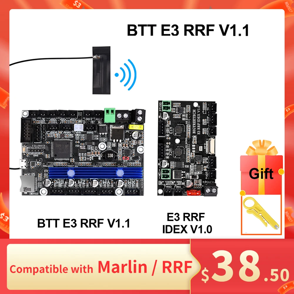 BIGTREETECH E3 RRF V1.1 Плата управления RRF IDEX V1.0 С TMC2209 UART Детали 3D-принтера Для Ender 3/5 Pro Upgrade BTT SKR V1.4