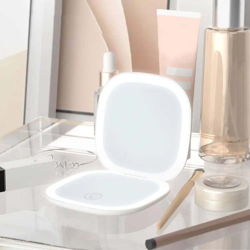 1 комплект, зеркало для макияжа, перезаряжаемое косметическое зеркало, Двустороннее светодиодное увеличительное косметическое зеркало для туалетного столика, товары для дома