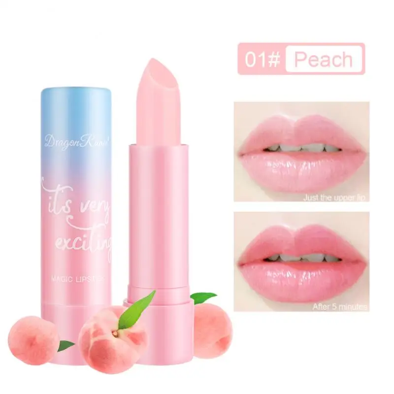 Бальзам для губ с изменяющимся цветом, помада Peach Girl, увлажняющий стойкий блеск для губ, макияж, уход за губами, восстанавливающий Корейский косметический