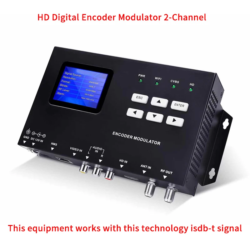 Бесплатная доставка, HD цифровой кодирующий модулятор, 2-канальный HDMI-RF (ISDBT), цифровое интерфейсное оборудование для кабельного телевидения
