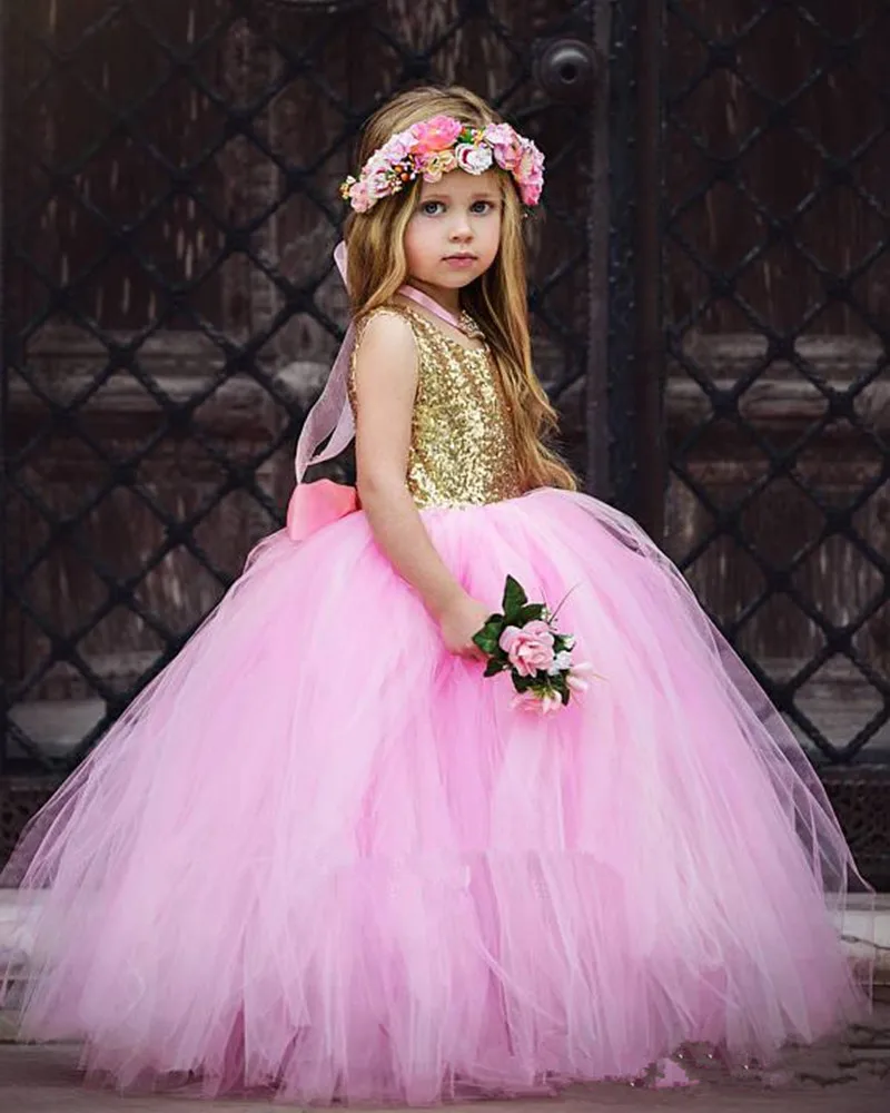 Тюлевое платье принцессы с пышным бантом и принтом для девочек-цветочниц, Свадебная вечеринка, бал, платья для первого причастия, подарок для детей Мечты