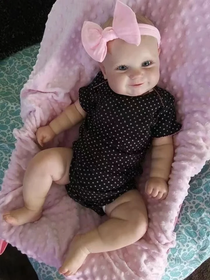 Cokela 60cm Baby Reborn Новорожденный 3D-Краска Для Кожи Мягкая Силиконовая Реалистичная Кукла Игрушка для Малышей с Сосудистой Веной Dress Up Bebe