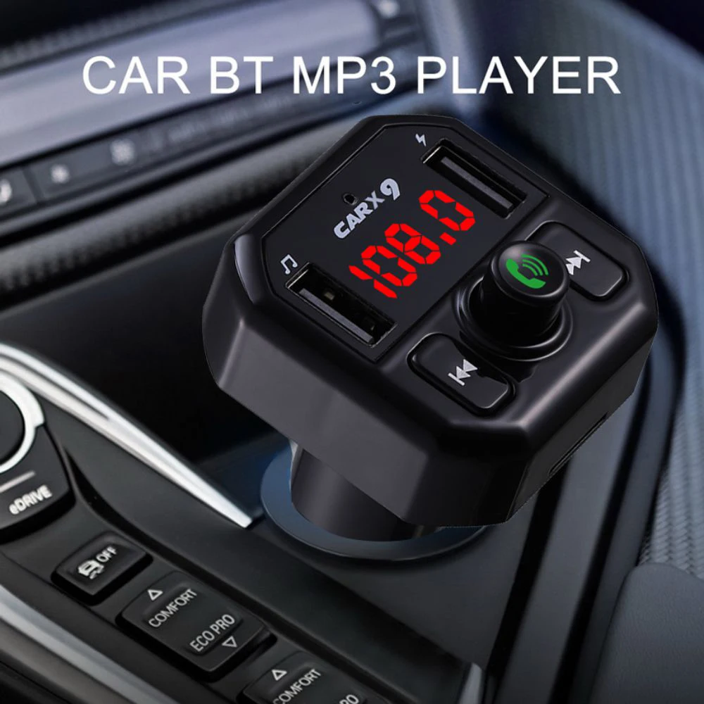 Автомобильный Bluetooth-совместимый 5.0 FM-передатчик, Беспроводной аудиоприемник громкой связи, MP3-плеер, Быстрое зарядное устройство USB 3.1A, автомобильный аксессуар