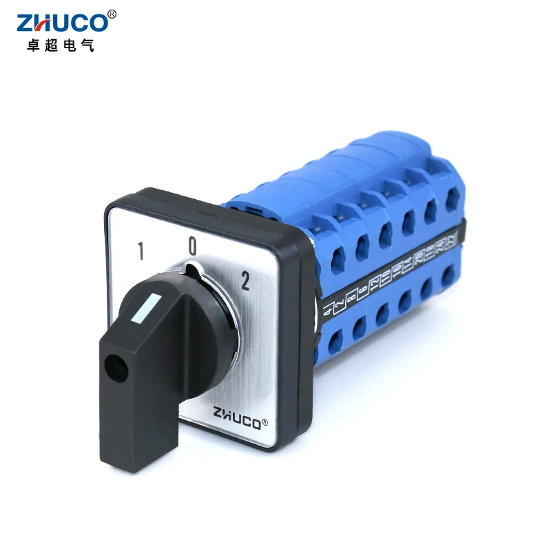 ZHUCO SZW26/LW26-20 6 Фазный 24 Винта 20A 660V 64X64 48X48 мм Панель Универсального Передаточного Поворотного переключателя Переключатель Управления Переключением