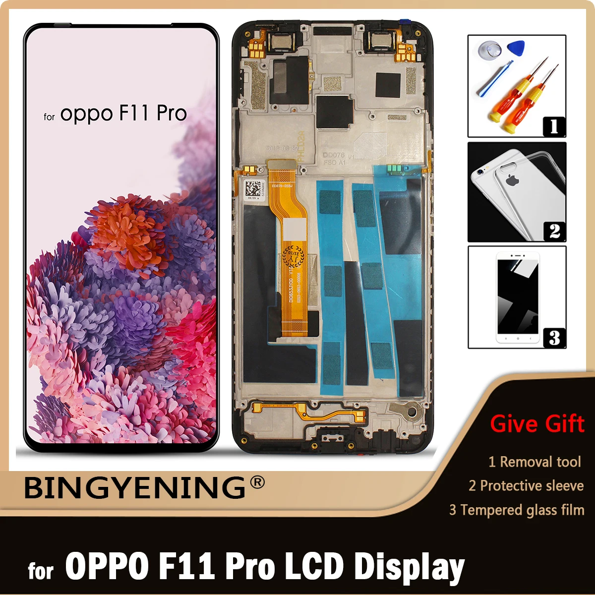 Для OPPO F11 Pro CPH1969 CPH2209 ЖК-дисплей С Сенсорным Экраном Digitizer В сборе Для 6,53 