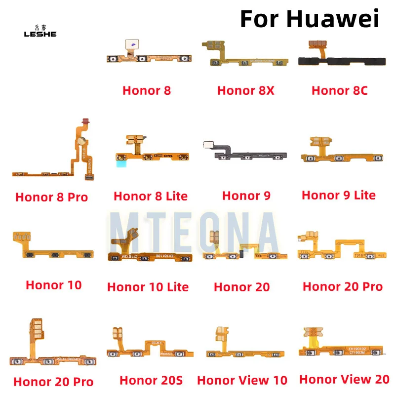 Переключатель отключения звука Лента Ключа Питания Для Huawei Honor View 20 20S 10 9 8 8C 8X Pro Lite Кнопка Включения Выключения Громкости Гибкий Кабель Управления