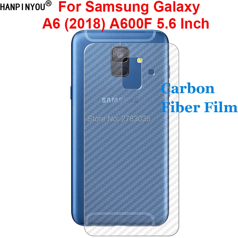 Для Samsung Galaxy A6 (2018) A600F Прочная 3D Защитная пленка из углеродного волокна с защитой от отпечатков Пальцев, Защитная пленка для заднего экрана (не закаленное стекло)