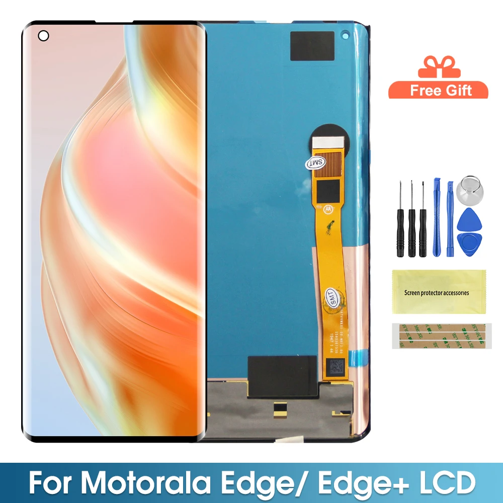 Экран для Motorola Moto Edge XT2063-2 ЖК-дисплей Сенсорный экран с рамкой для Motorola Edge + Edge Plus Замена экрана