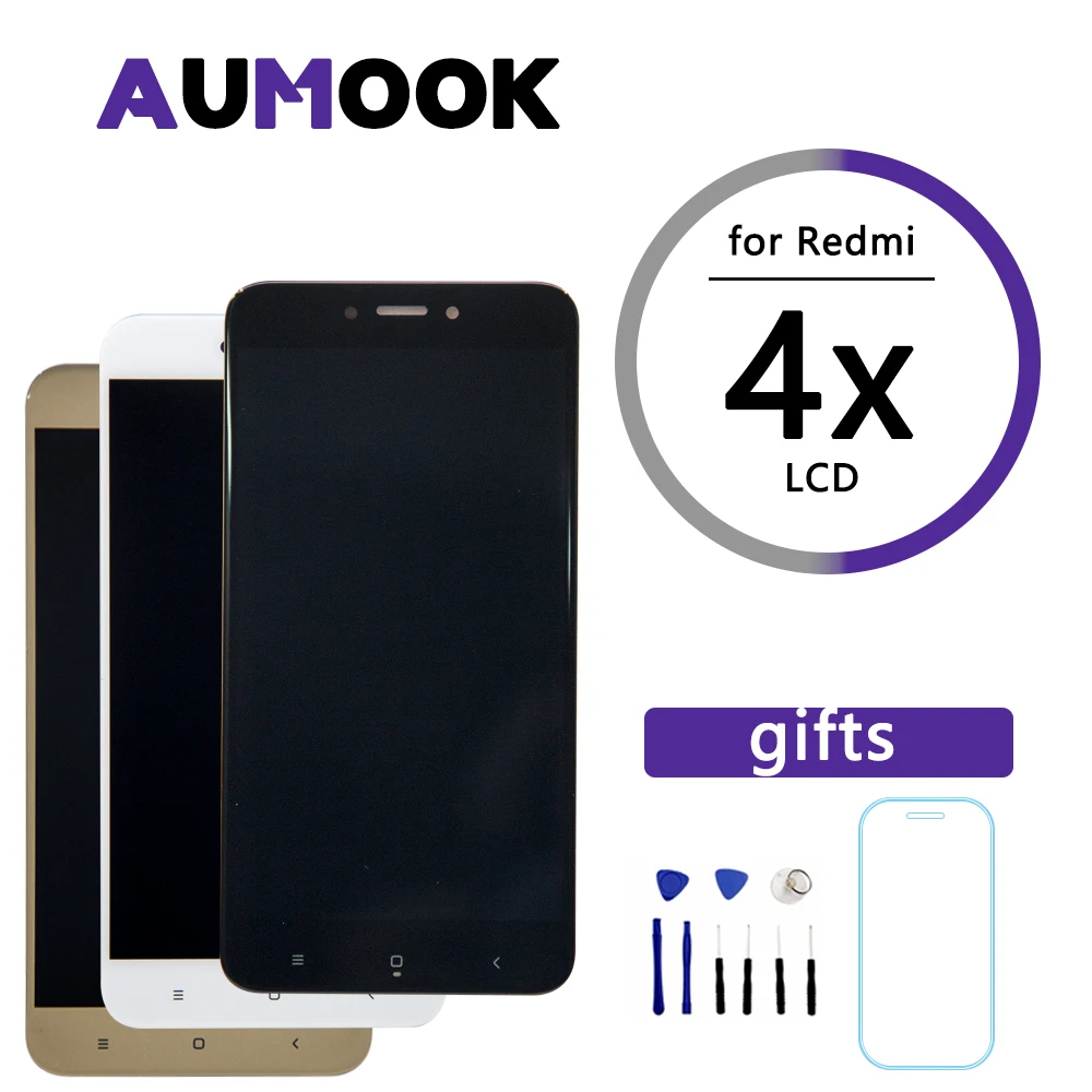 5,0 дюймов Премиум Качества для XIAOMI Redmi 4X Дисплей Сенсорный Экран Дигитайзер В Сборе ЖК-Дисплей + Замена Рамки для Redmi 4X Экран