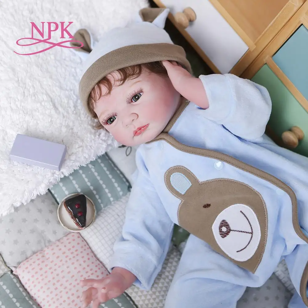 NPK Baby reborn 55 см мягкое тело 100% ручная детальная роспись коллекционные предметы искусства куклы игрушки для девочек сопровождают реалистичную куклу