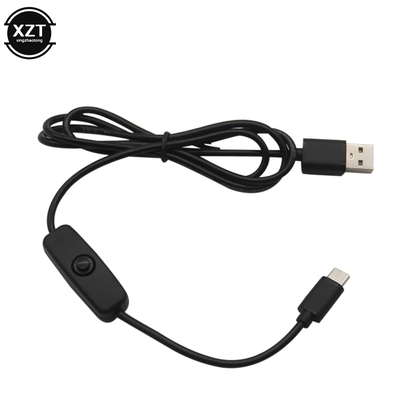 Кабель USB-type c micro USB для Raspberry Pi 3 4 B Блок питания Зарядный Кабель с переключателем включения/ВЫКЛЮЧЕНИЯ для телефона ноутбука 5V 3A / 2.5A