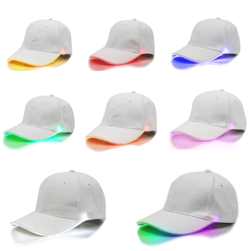 Модные крутые бейсбольные шляпы со светодиодной подсветкой, регулируемая кепка унисекс, новинка