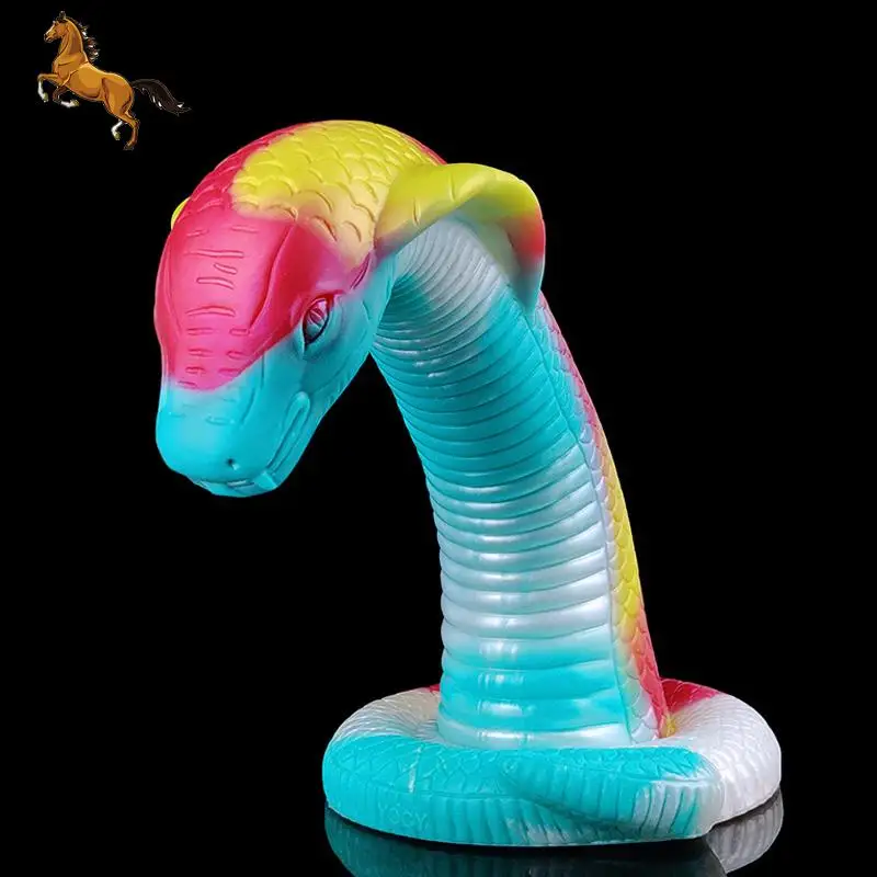 Mook Огромный фаллоимитатор в виде змеи и дракона, Изогнутая Анальная секс-игрушка, Мягкий силиконовый пенис животного, Массажер для точки G, Мастурбатор с присоской