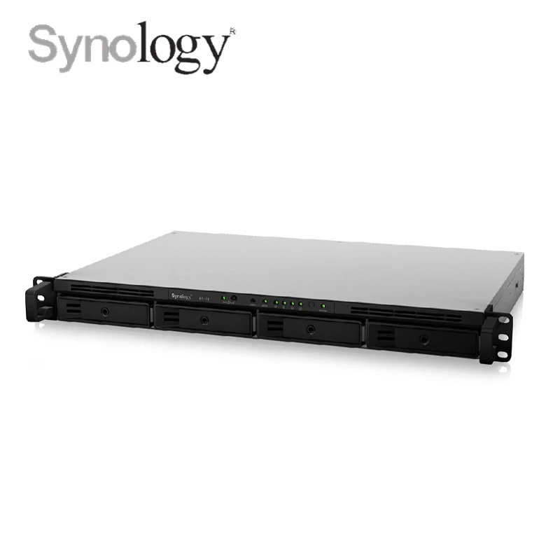 Сетевой накопитель Synology RX418 NAS с 4 Отсеками для Корпоративного жесткого диска Sata для Резервного Хранения данных Расширения RackStation объемом 1U
