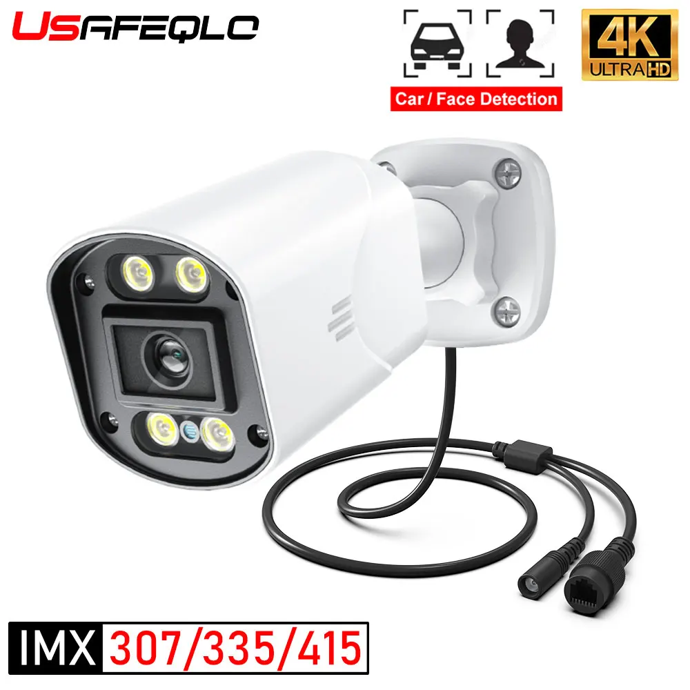 4K Bullet IP POE 5MP 4K IMX335 IMX415 IR Night Vision Security CCTV H.265 Водонепроницаемое аудио-видеонаблюдение