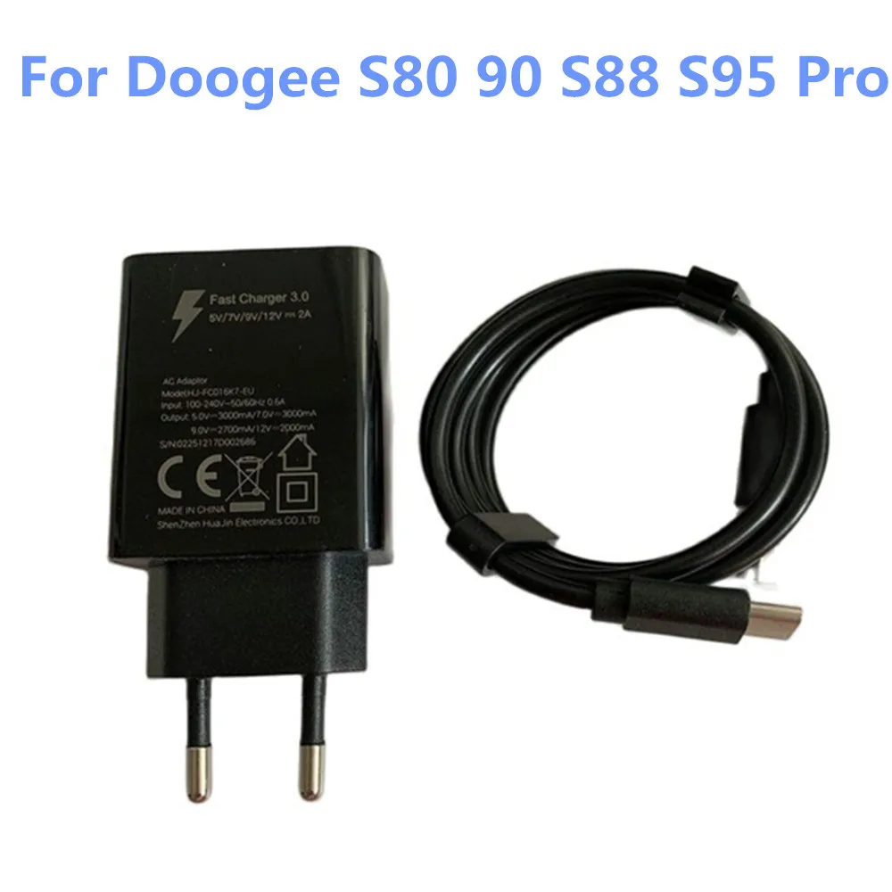 Для DOOGEE S88 PRO S95 S68 S90 Pro S90C S80 Телефон USB Адаптер Переменного Тока Зарядное Устройство EU Plug Travel Switching Power + USB Кабель Для Передачи Данных