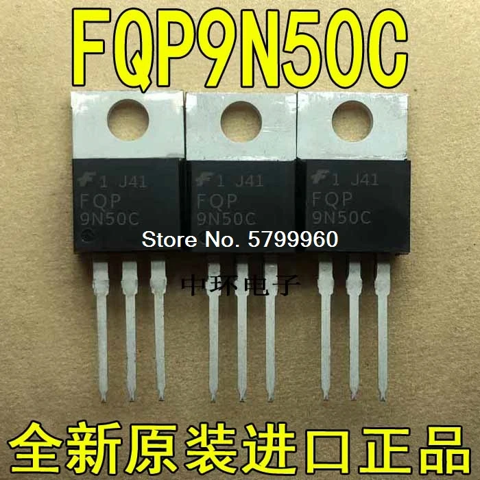 10 шт./лот транзистор FQP9N50C TO-220 9A 500V