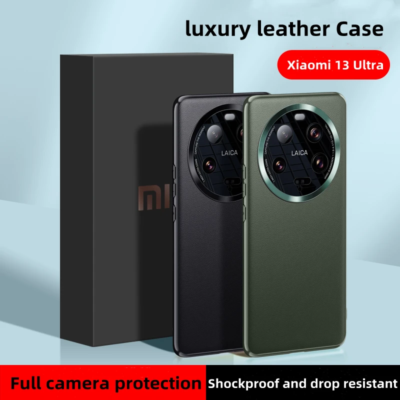 Роскошный Кожаный Чехол Для Xiaomi 13 Ultra 13 Pro LIte С Акриловой Камерой, Защитный Чехол Для Телефона MI 13 Ultra, Противоударная Задняя Крышка