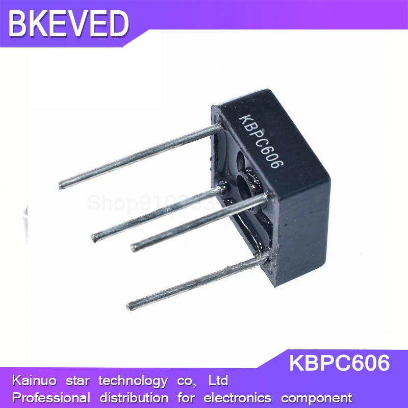 5ШТ KBPC606 KBPC-606 6A 600V Однофазный диодный 4pin мостовой выпрямитель новый и оригинальный IC