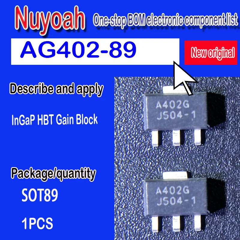 Ag402-89gag402-89Screen printing A402G радиочастотный усилитель SOT-89Package AG40289G Блок усиления HBT InGaP