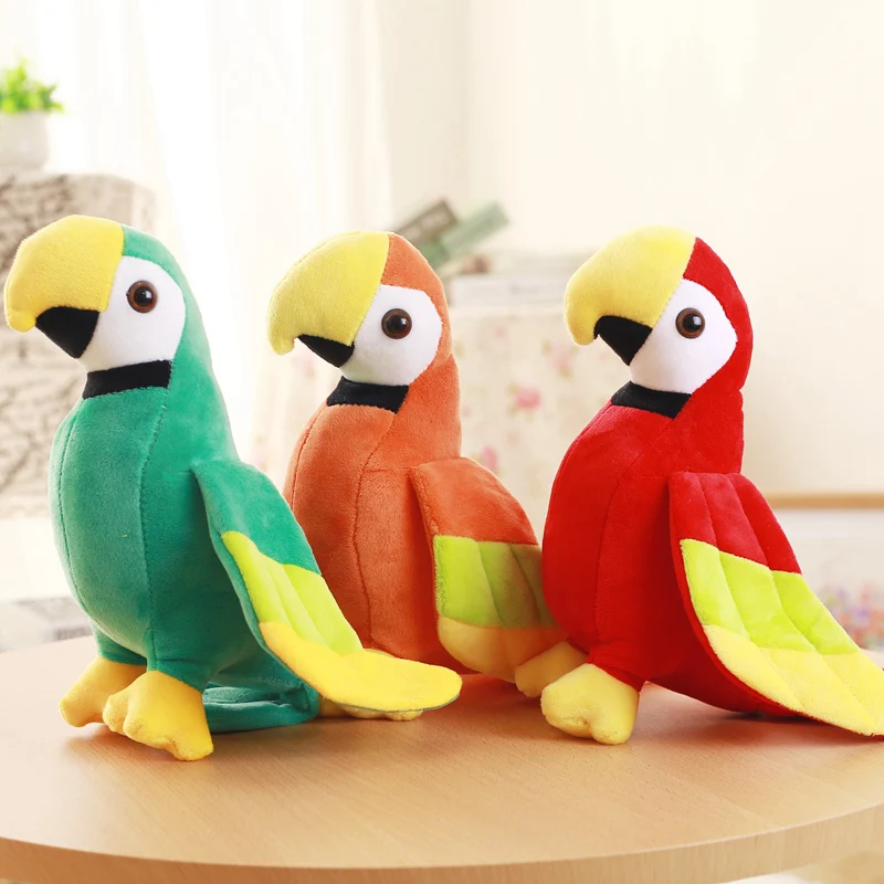 20-35 см Милый Реалистичный Попугай Рио Ара Плюшевая Мягкая Игрушка-Животное Мягкие Куклы-Попугаи Каваи для Детей Подарок на День Рождения Мягкие Игрушки