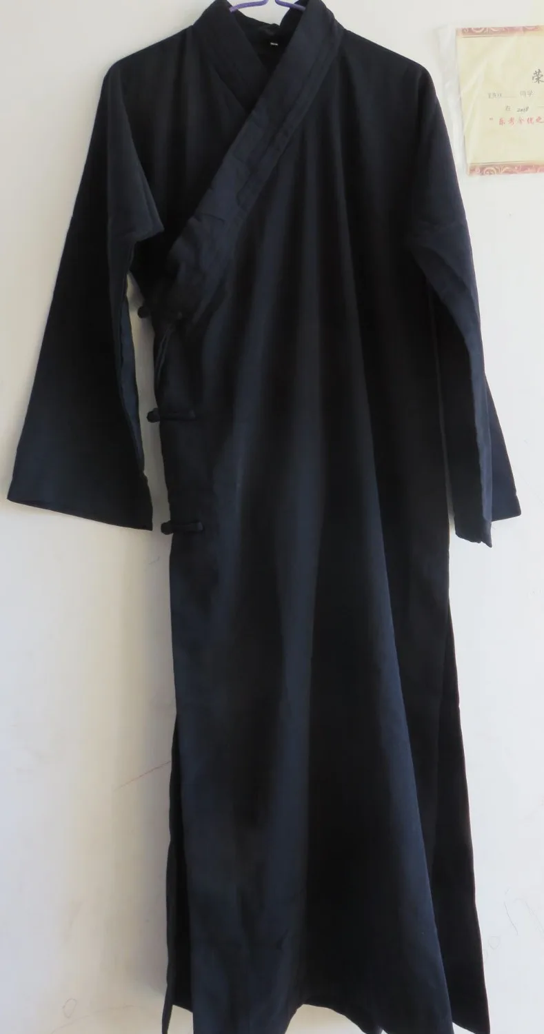 Осенний и весенний даосский халат даосизм кунг-фу одежда халат одежда для супружества униформа костюмы темно-синие